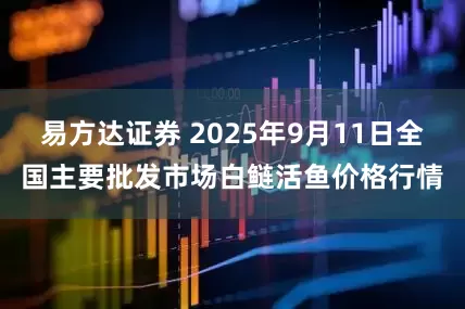 易方达证券 2025年9月11日全国主要批发市场白鲢活鱼价格行情